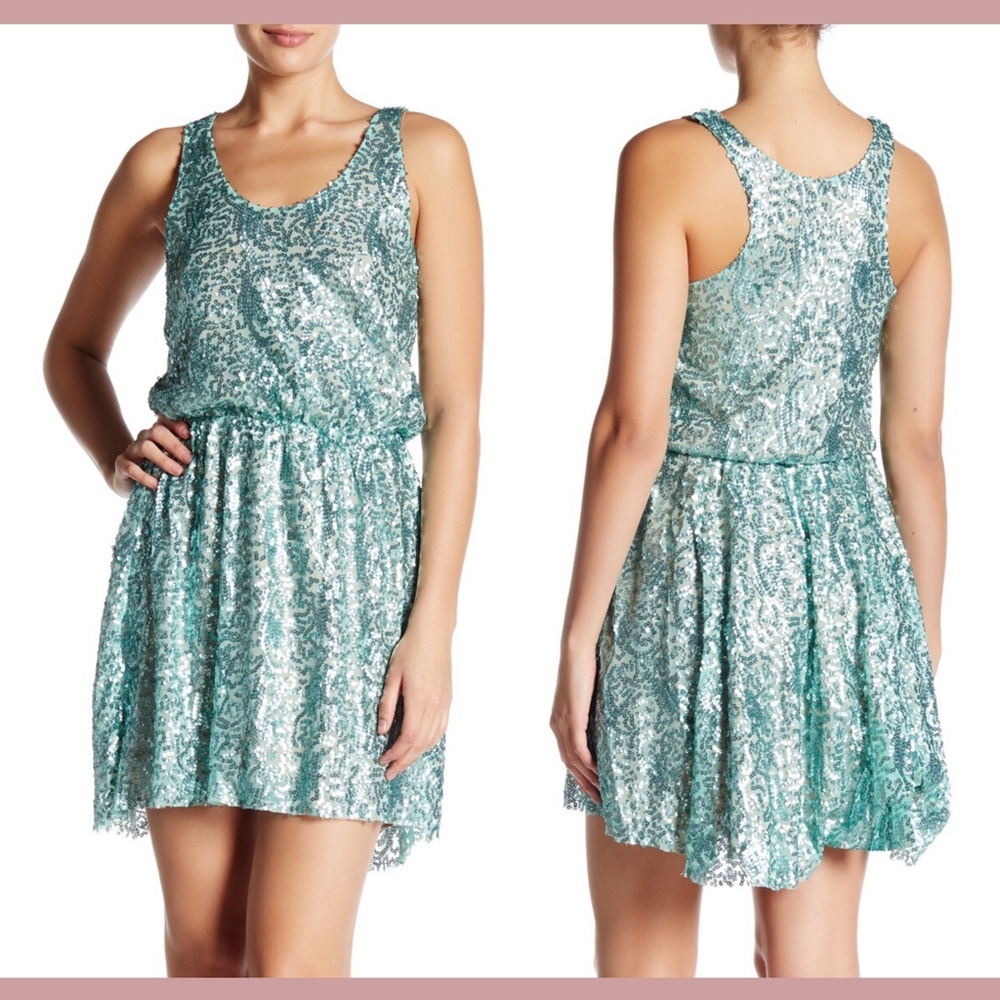 NEW! Dress the Population 'Maryann' Sleeveless Sequin‎ Dress [SZ Medium ]